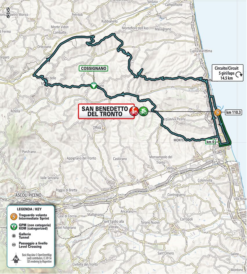 Maps and profiles of the 2023 Tirreno-Adriatico