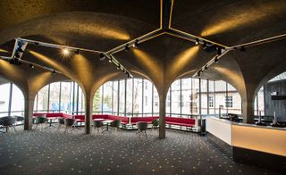 The theatre includes a 1967 concrete addition by Patrick Gwynne, commissioned after the success of his Serpentine Café