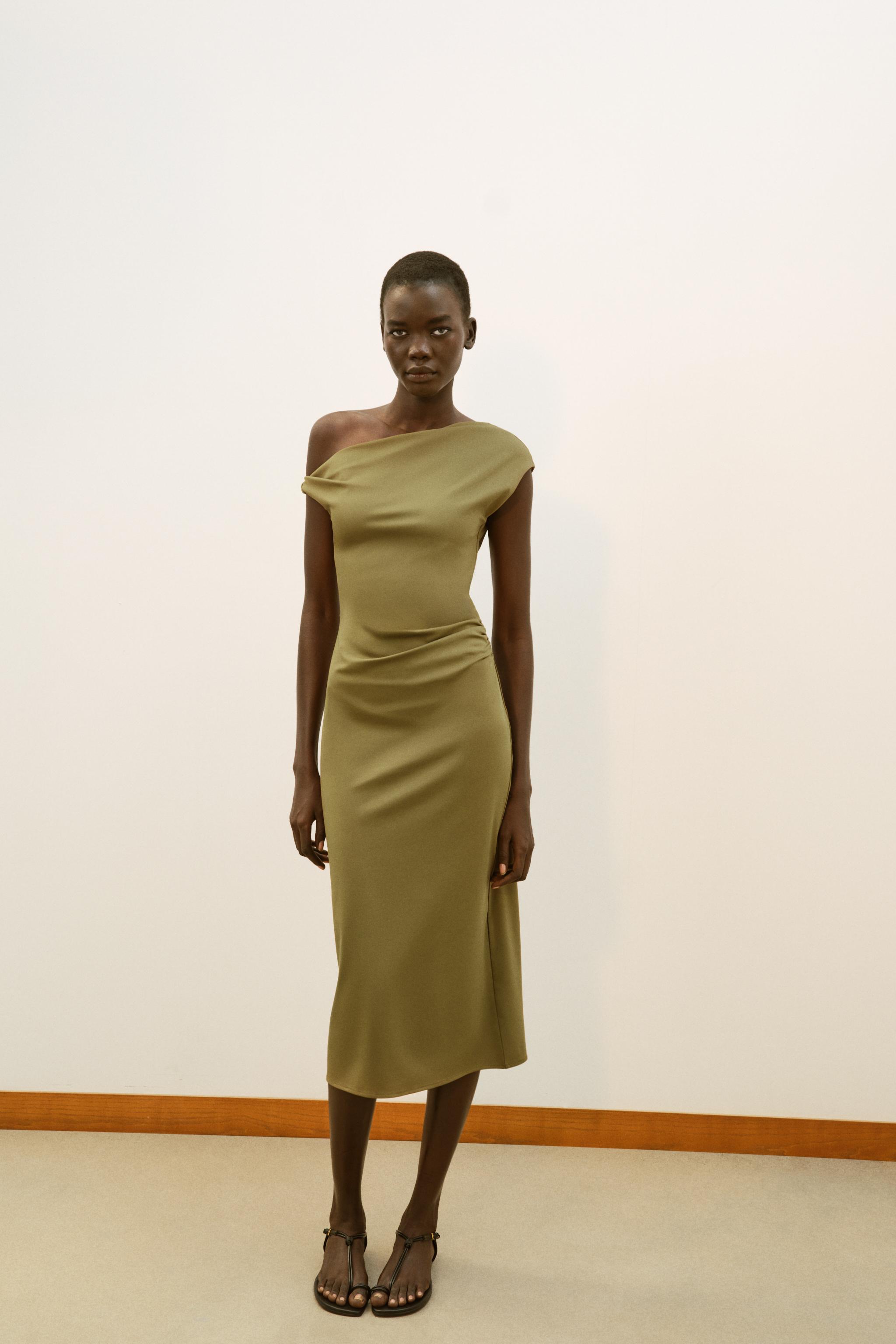 Asymmetric Midi Dress