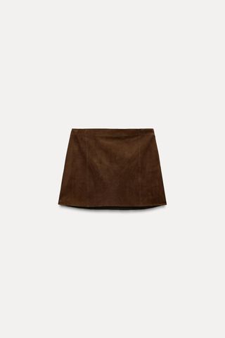 Zw Collection Short Leather Skirt