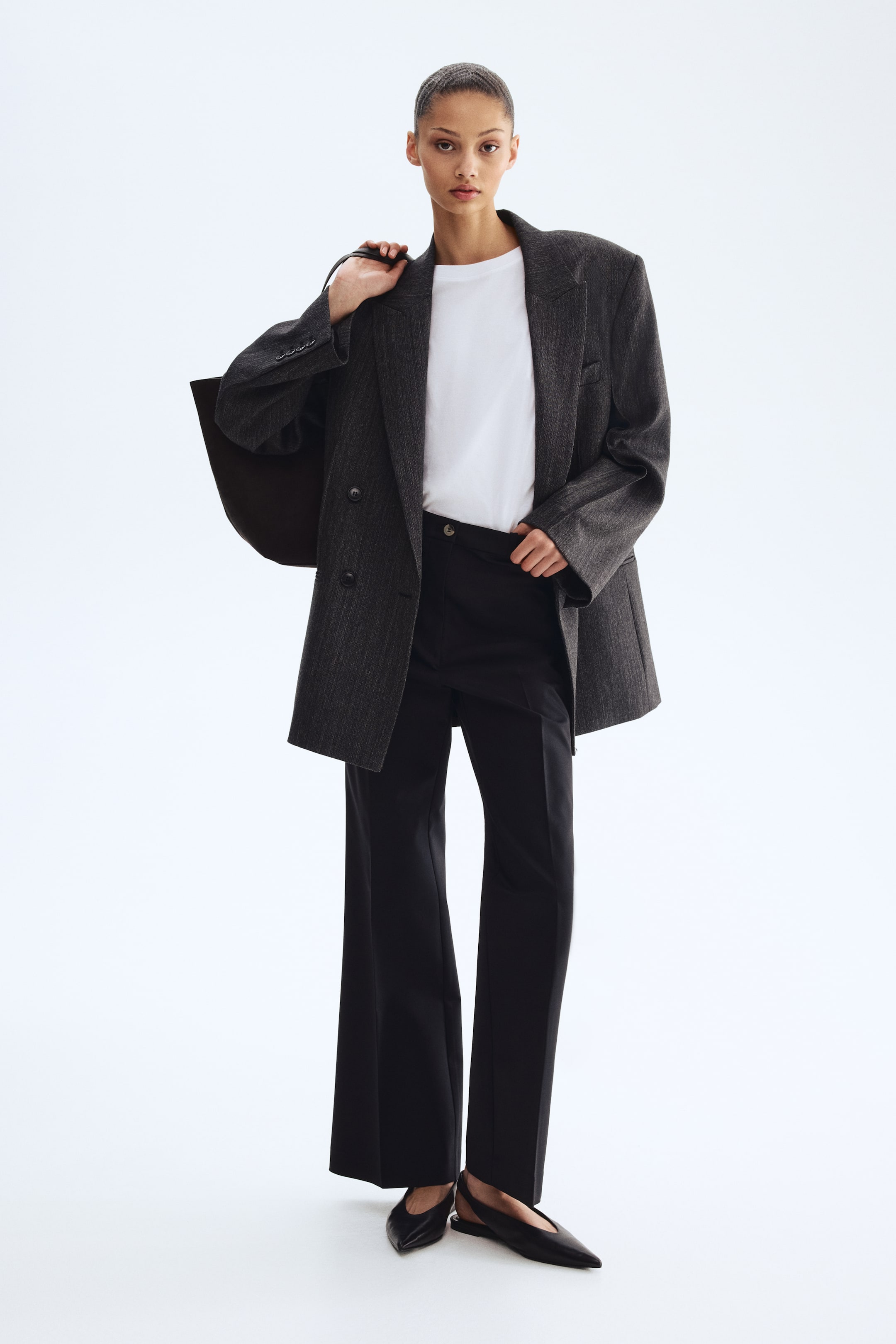 Bootcut Trousers - Black