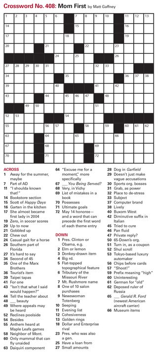 Crossword puzzle