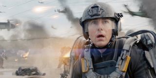 Tom Cruise looking scared in Edge of Tomorrow