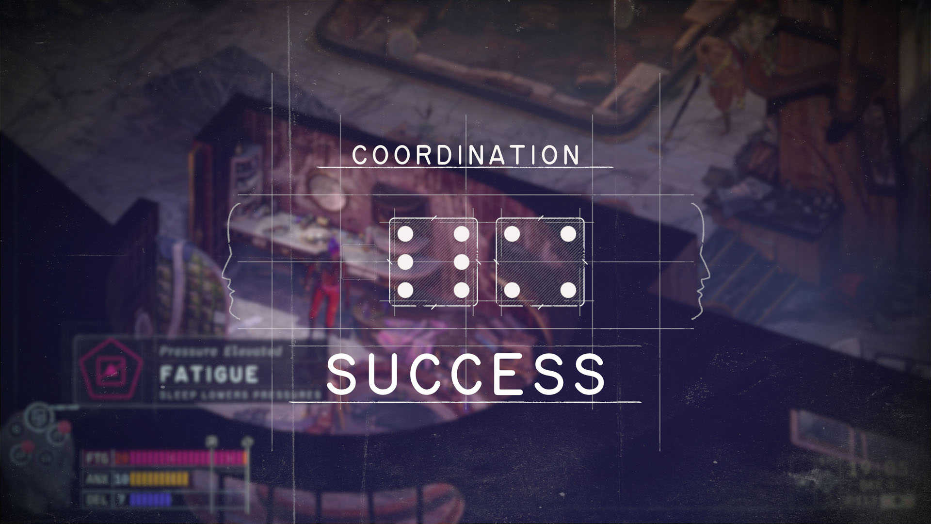 A successful dice roll in Zero Parades: For Dead Spies