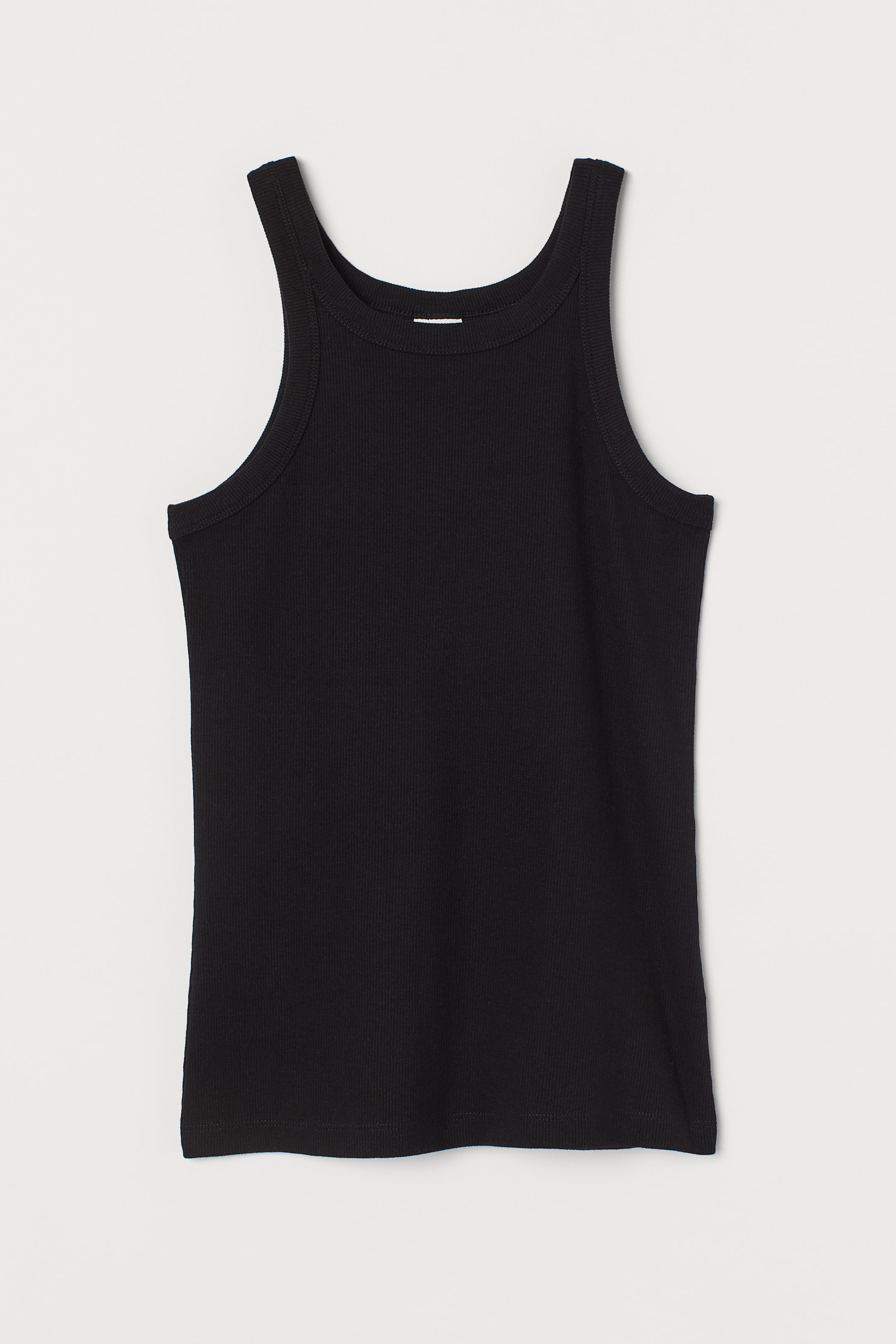 Ribbed Tank Top - Black