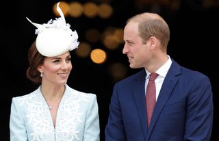 Catherine, Duchess of Cambridge and Prince William, Duke of Cambridge attend a national service of thanksgiving