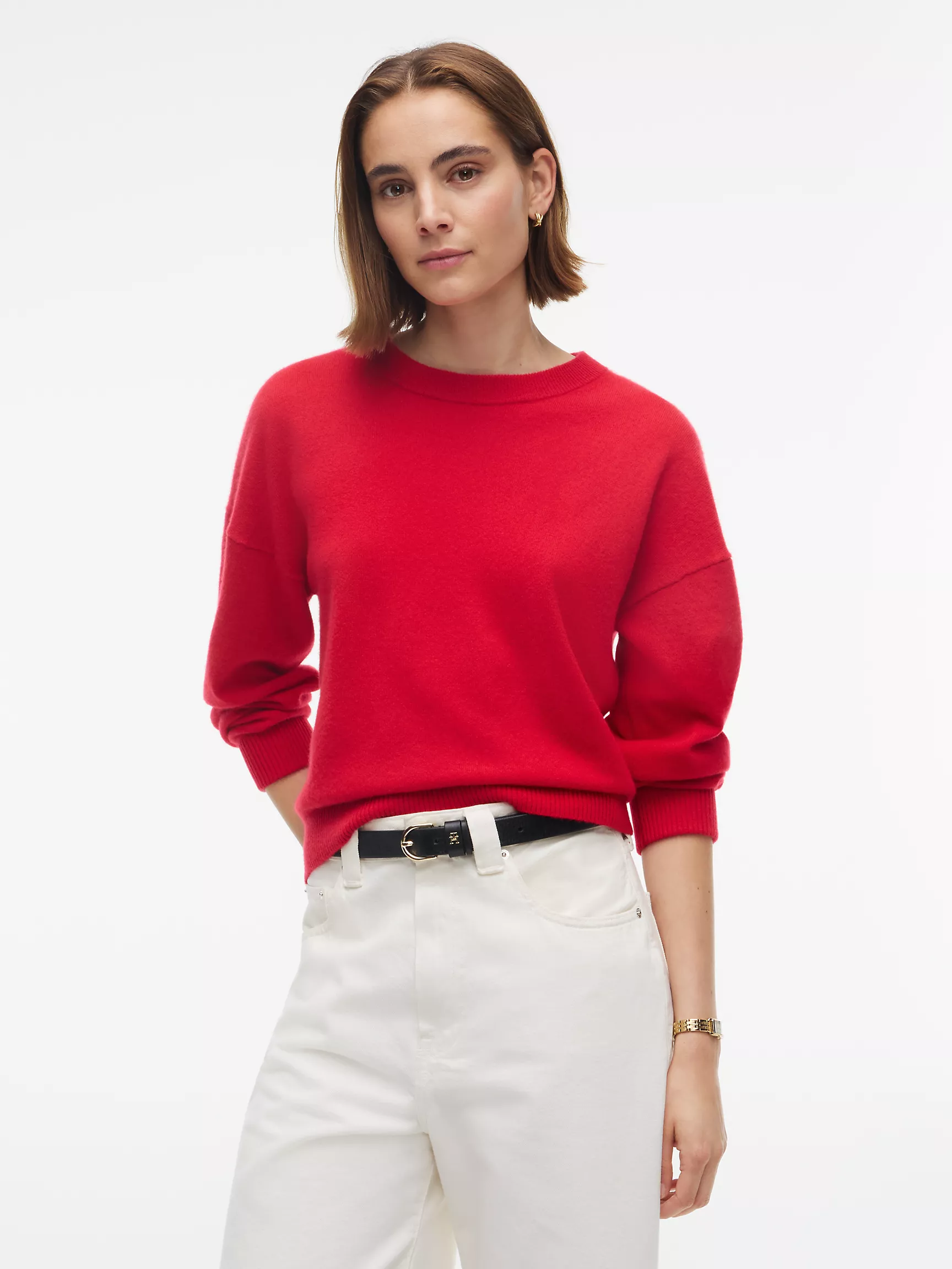 Tommy Hilfiger, Embroidered Crest Logo Cashmere Sweater