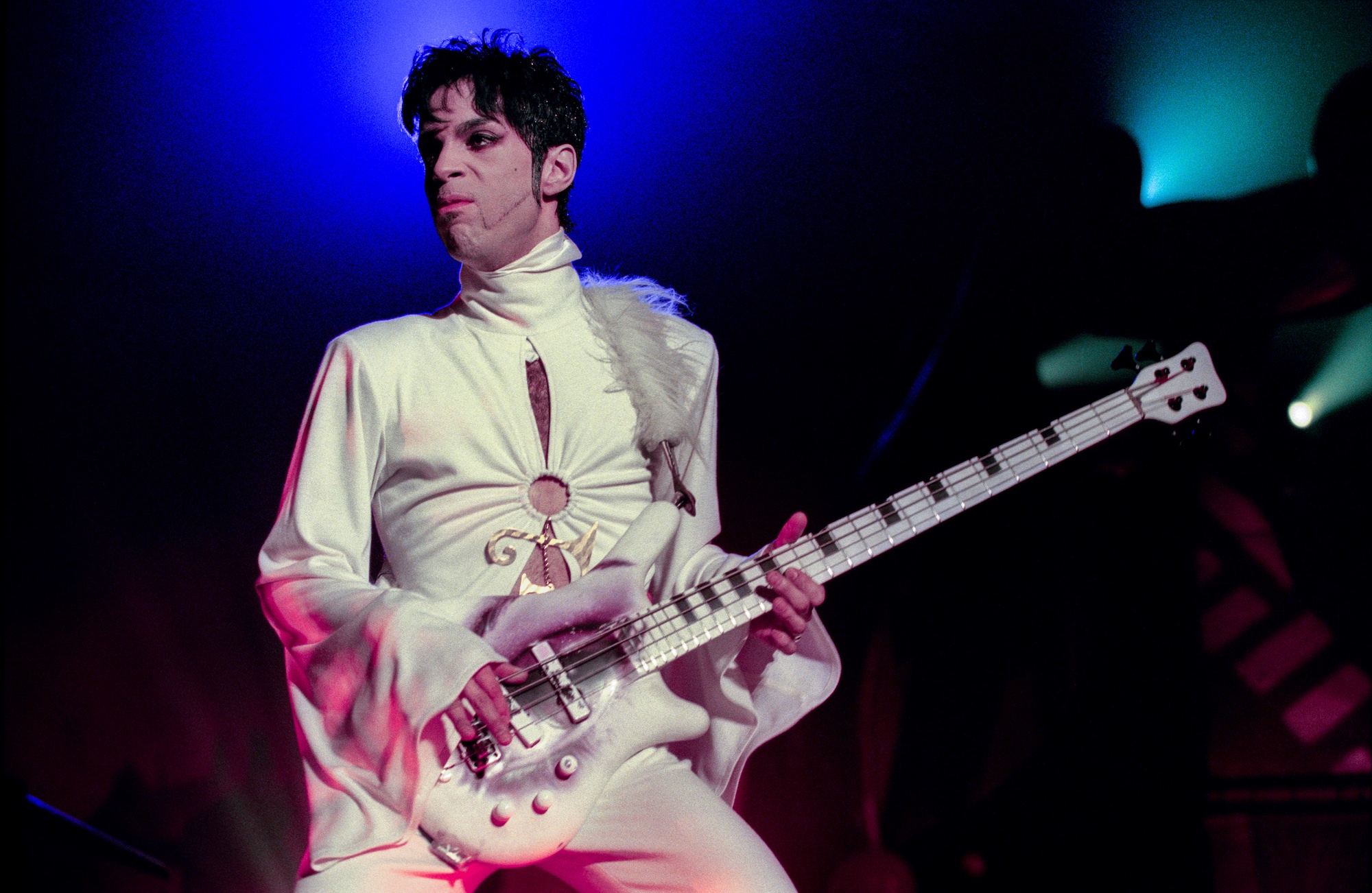 Prince performs onstage at Brabanthallen in Den Bosch, Netherlands on March 24, 1995