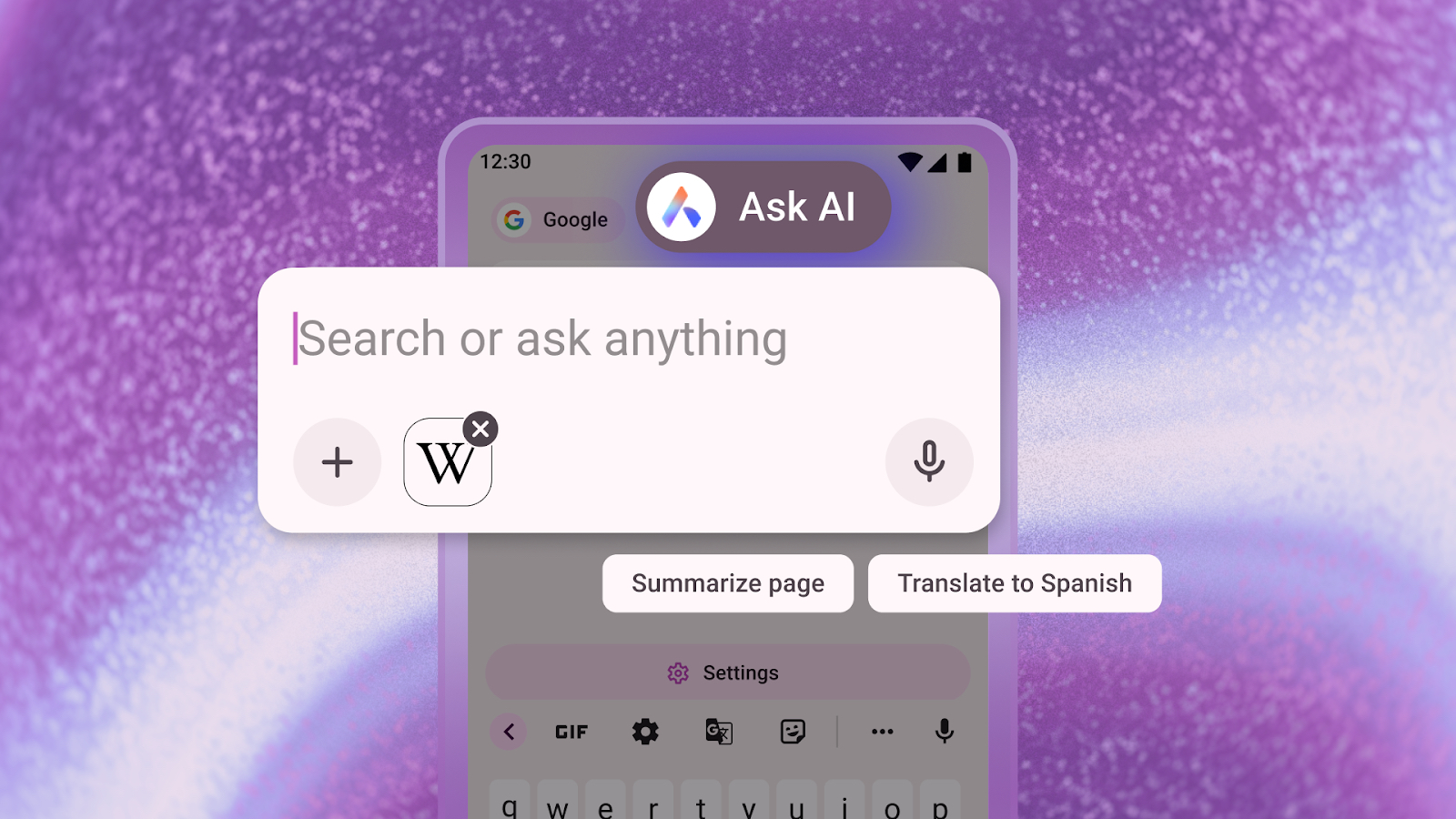 Opera browser for Android with new AI features
