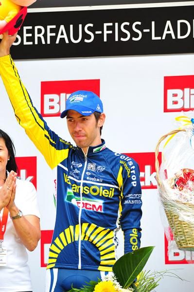 Thomas De Gendt (Vacansoleil-DCM) on the podium
