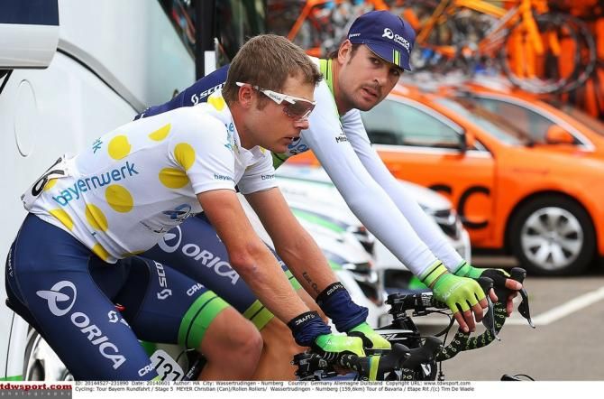 Christian Meier (Orica-GreenEdge) in the climbers jersey