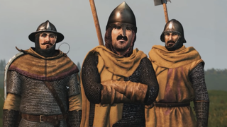 A screenshot of a rebel leader from Mount & Blade 2.