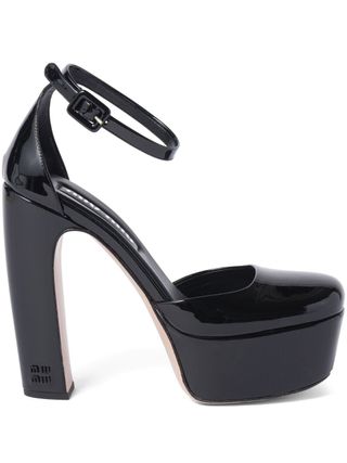 Patent-Leather Platform Pumps