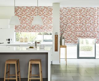 Persimmon patterned kitchen blinds from Hillarys