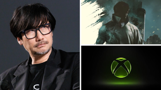 An image showing Hideo Kojima, key art for Physint, and the Xbox logo