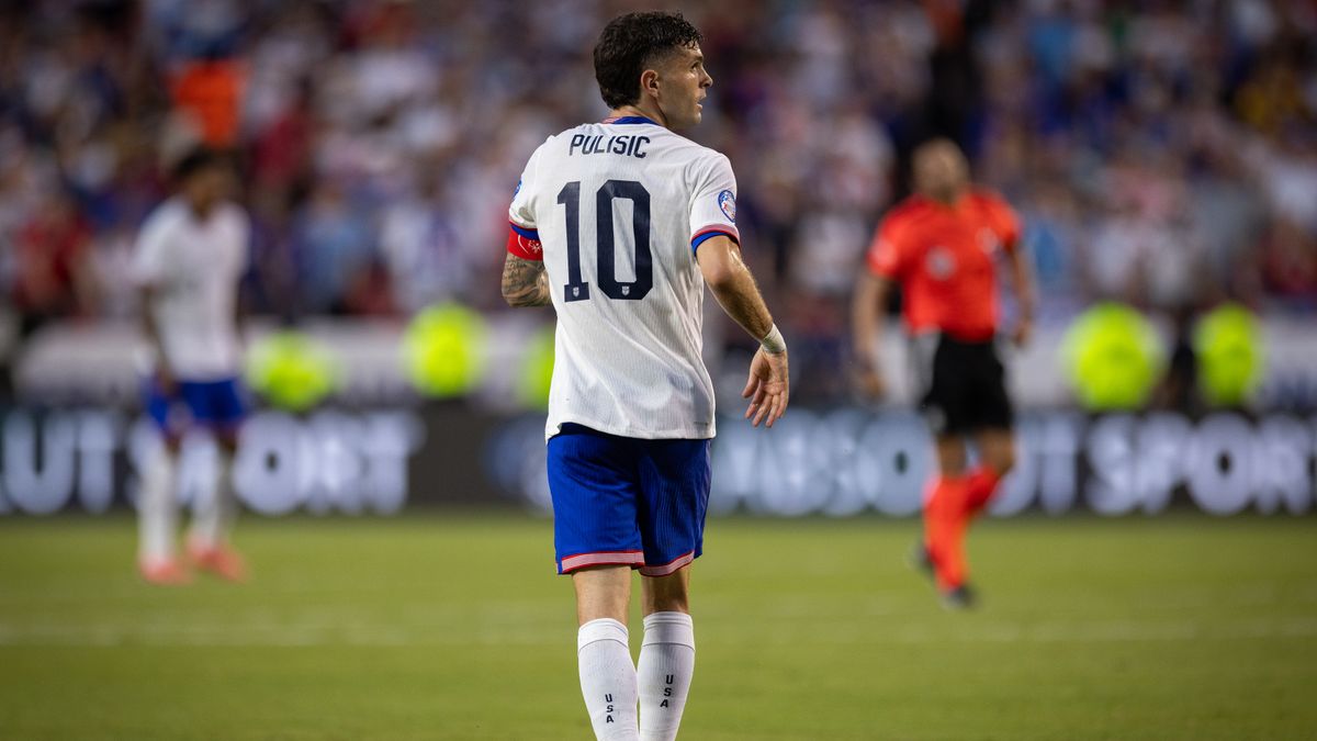 Christian Pulisic playing for the USMNT, subject of the new docuseries Pulisic