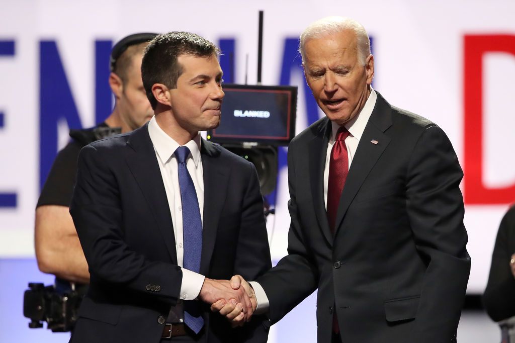 Pete Buttigieg and Joe Biden.