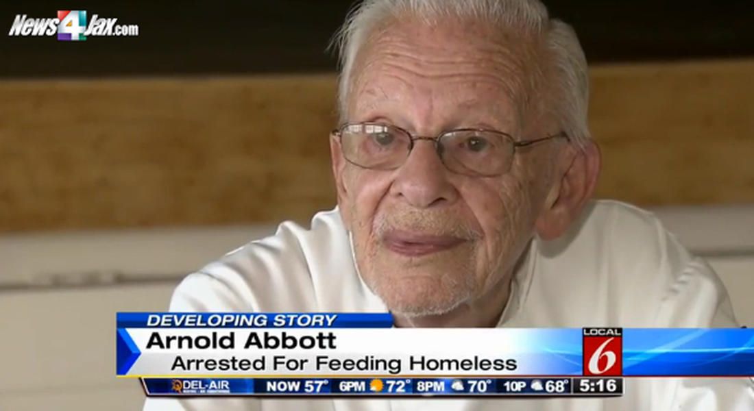 A 90-year-old Florida man could go to jail for feeding the homeless