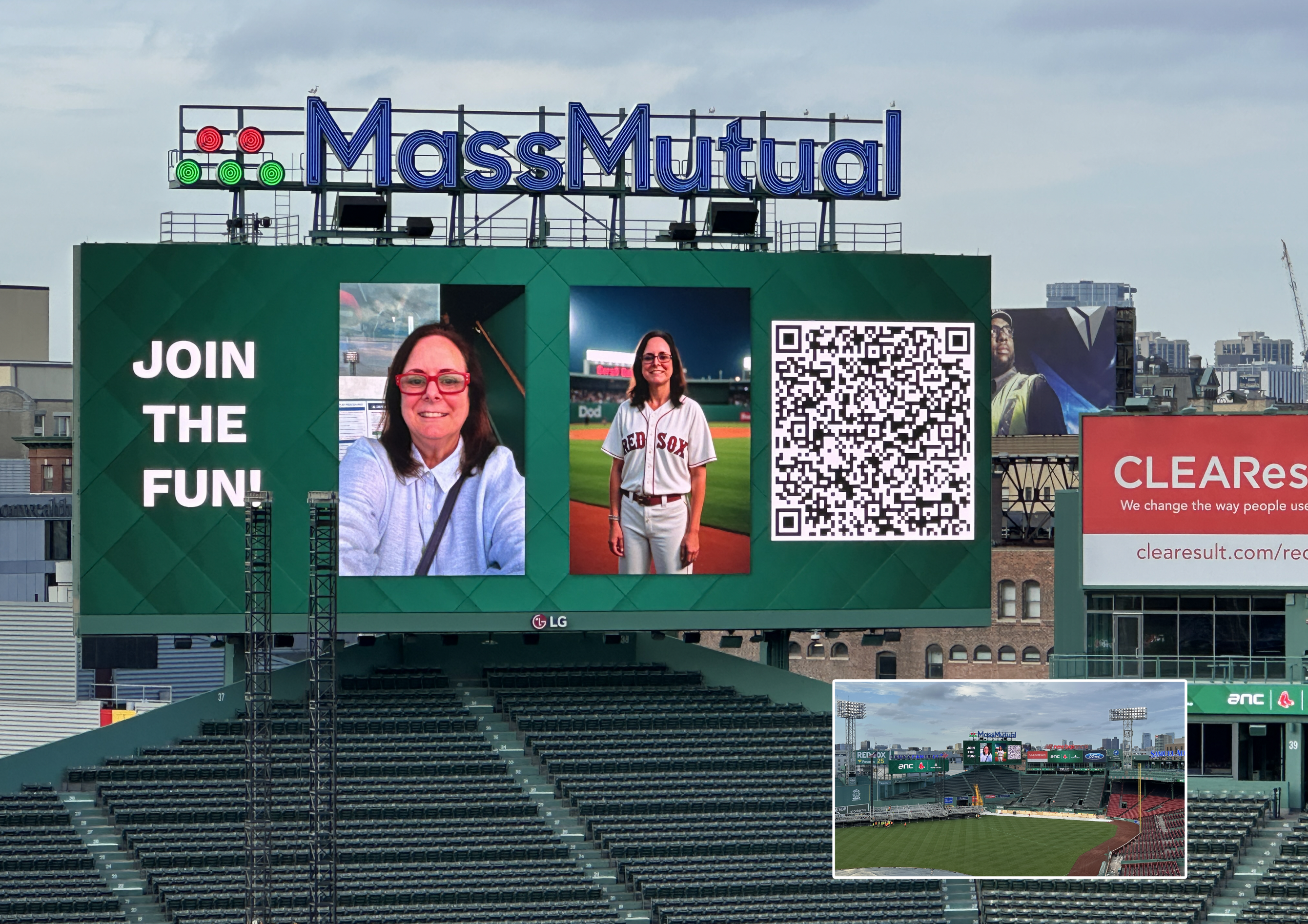 Was it a blast to be at the greatest ballpark in North America, the home of my favorite (and hometown) baseball team, and see myself on a massive LED videoboard in centerfield, measuring 100 feet wide by 38 feet high and covering an area of almost 3,800 square feet, and sporting a Red Sox jersey? You bet! It was the best experience said AV Technology&#039;s Cindy Davis.