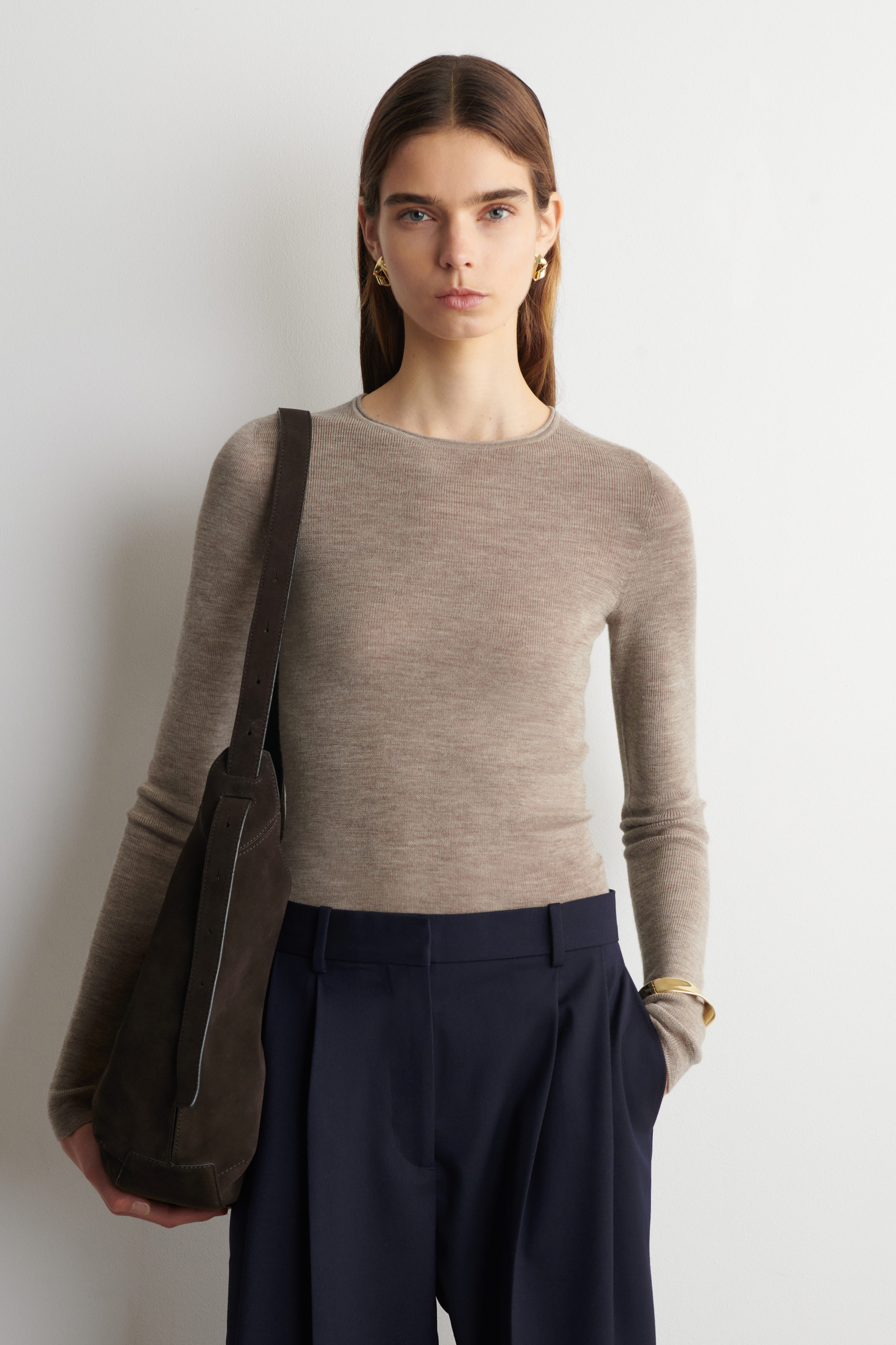 Seamless Merino Wool Long-Sleeved Top