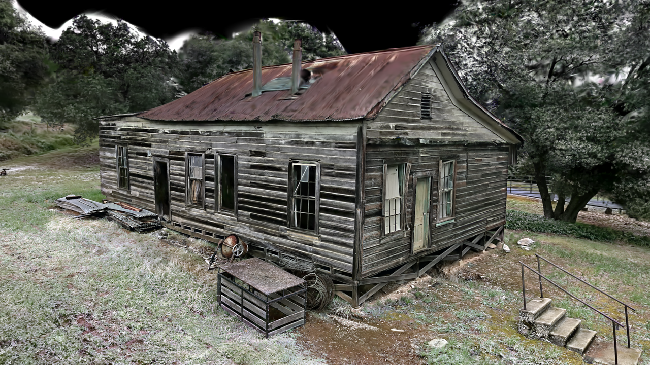 A scanned Gaussian Spat of a house