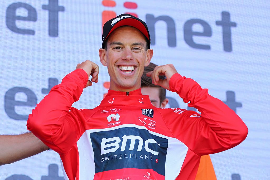 Richie Porte (BMC) pulls on the points jersey