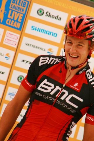 Marcus Burghardt (BMC Racing Team) looking forward to the start, as well as to the birth of his child in a few days time.