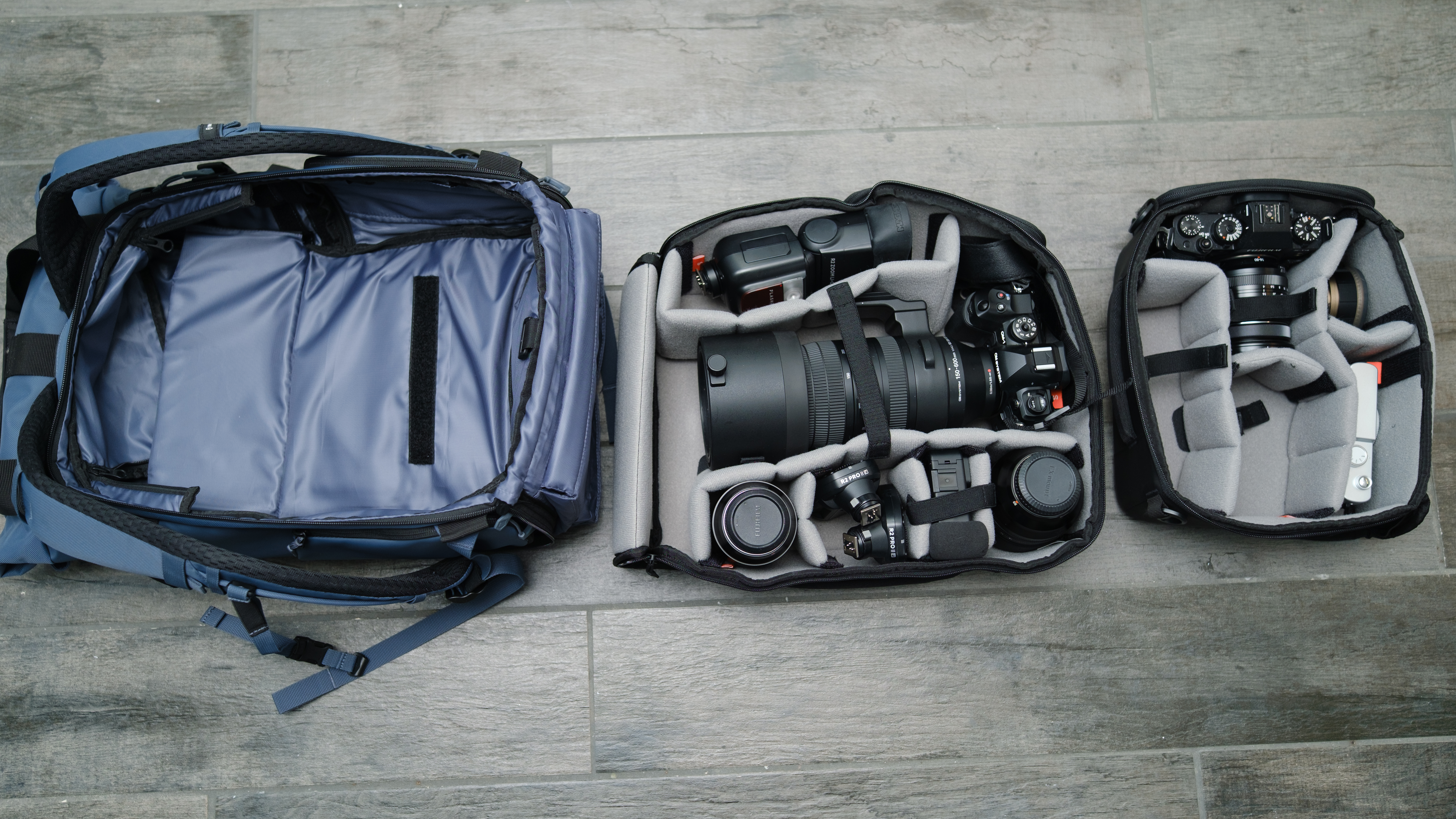 The Wandrd Prvke V4 camera backpack in Aegean Blue, 21L size