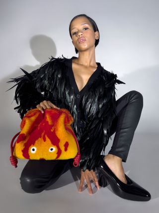 Actress Taylor Russell in Loewe x Studio Ghibli collection