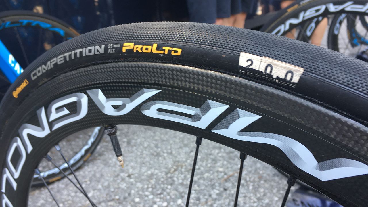 Movistar use Continental Competition ALX 25mm tubular tyres