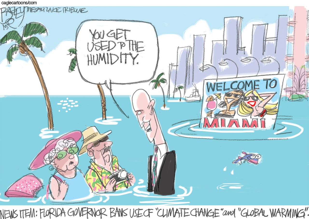 Political cartoon U.S. Florida climate change