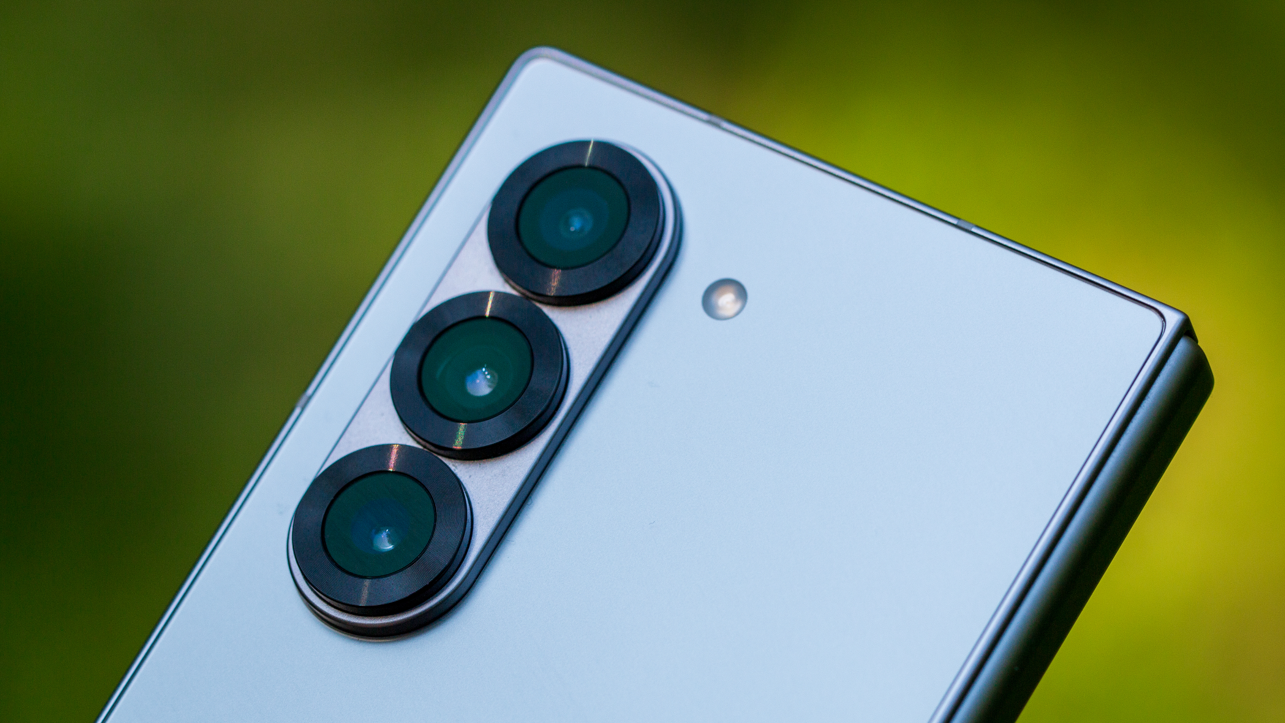 Close-up on Samsung Galaxy Z Fold 6 rear cameras