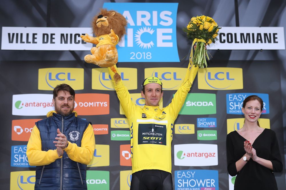 Simon Yates in yellow at Paris-Nice