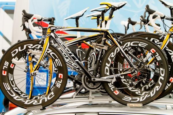 Team HTC-Columbia's Scott bikes.