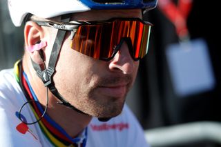 Peter Sagan of Slovakia and Team Total Energies prior to the 2022 Kuurne Bruxelles Kuurne 