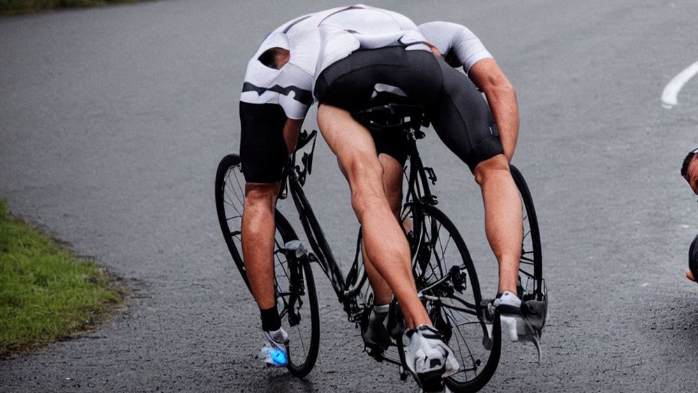 An AI-generated image of a cyclist