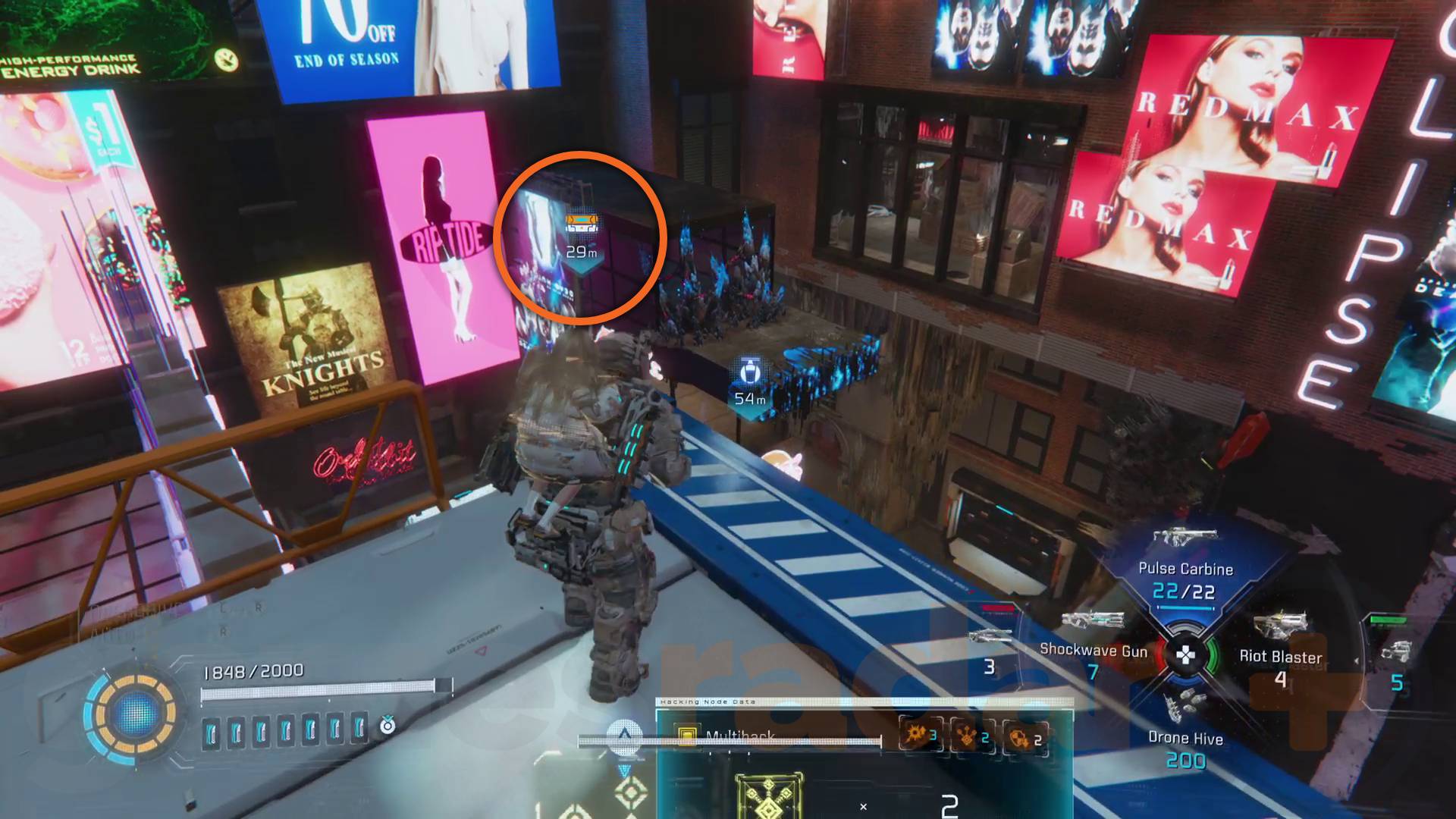 Pragmata MPA collectibles shopping district safe box behind blue crystals