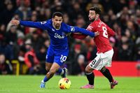Iliman Ndiaye in action against Manchester United
