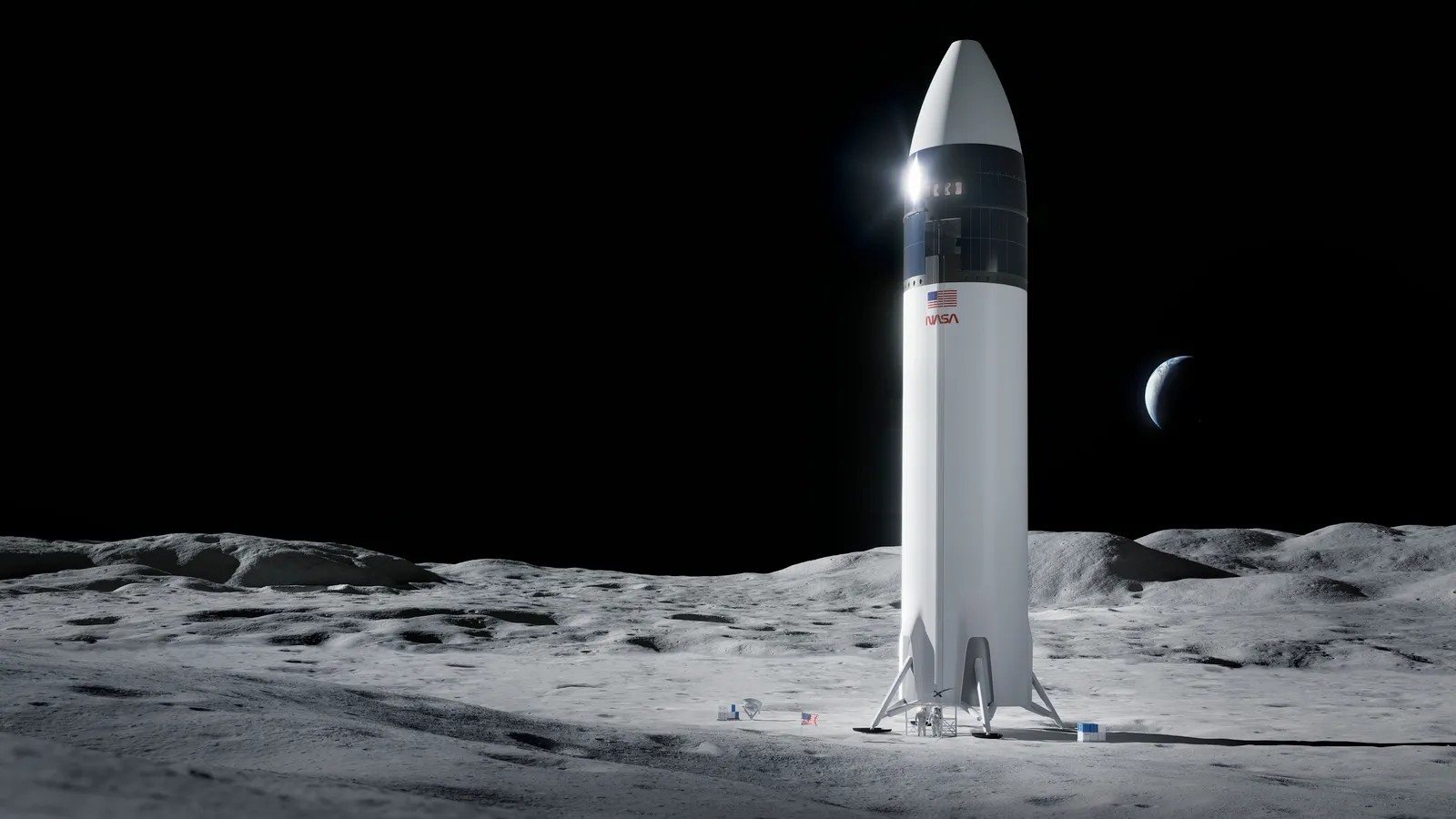 How can we build landing and launch pads on the moon?