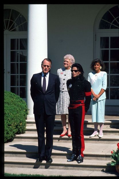 Michael Jackson With George H.W. Bush 