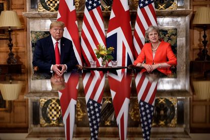 Trump and Theresa May meet the press