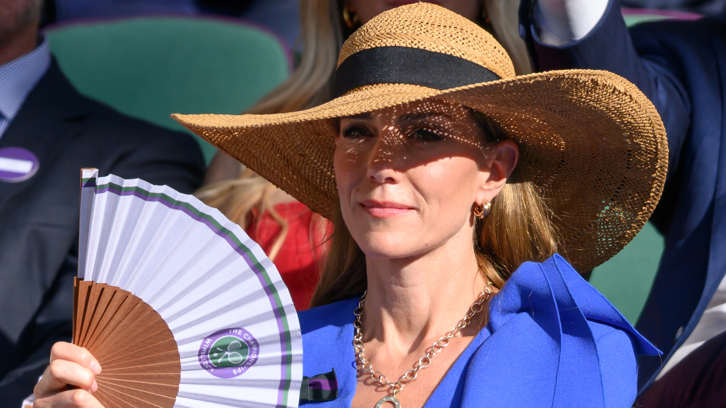 Catherine, Princess of Wales attends day fourteen of the Wimbledon Tennis Championships at the All England Lawn Tennis and Croquet Club on July 13, 2025