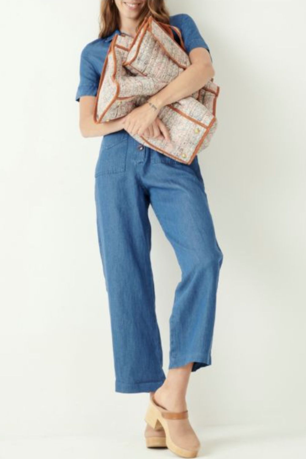 Sessun Long Hoa Soft Denim Jumpsuit