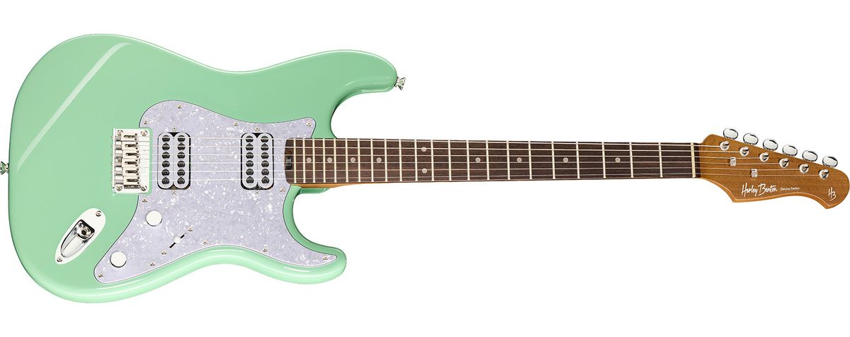 Harley Benton ST-Modern HH: the budget gear giant's latest design is a stripped-down, beginner-friendly S-style available in Seafoam Green, Black and Daphne Blue, and as a left-handed model in Seafoam Green