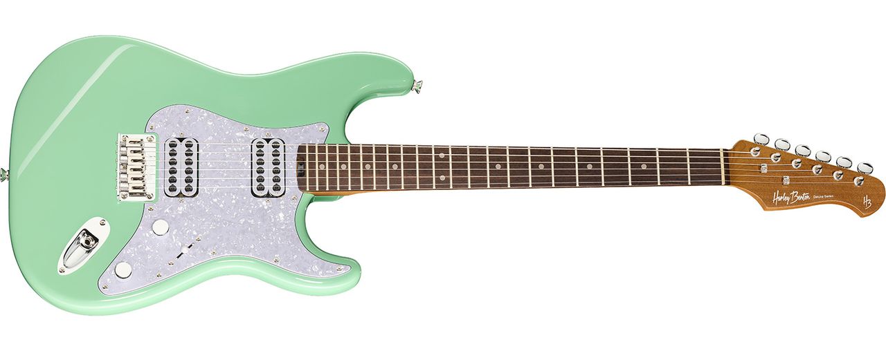 Harley Benton ST-Modern HH: the budget gear giant's latest design is a stripped-down, beginner-friendly S-style available in Seafoam Green, Black and Daphne Blue, and as a left-handed model in Seafoam Green