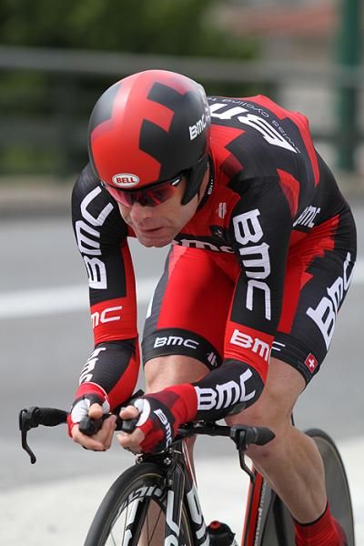 Cadel Evans (BMC Racing Team) riding to sixth on the stage