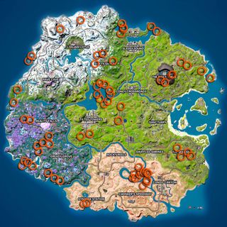 Fortnite Ziplines locations map