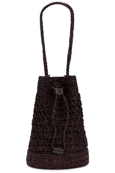 Riviera Raffia Bucket Bag