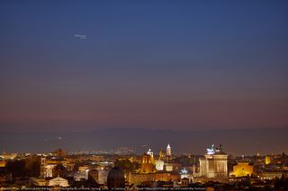 The planet Mercury in the predawn skies above Rome on Aug. 29, 2018.