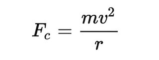 The equation for calculating centripetal force